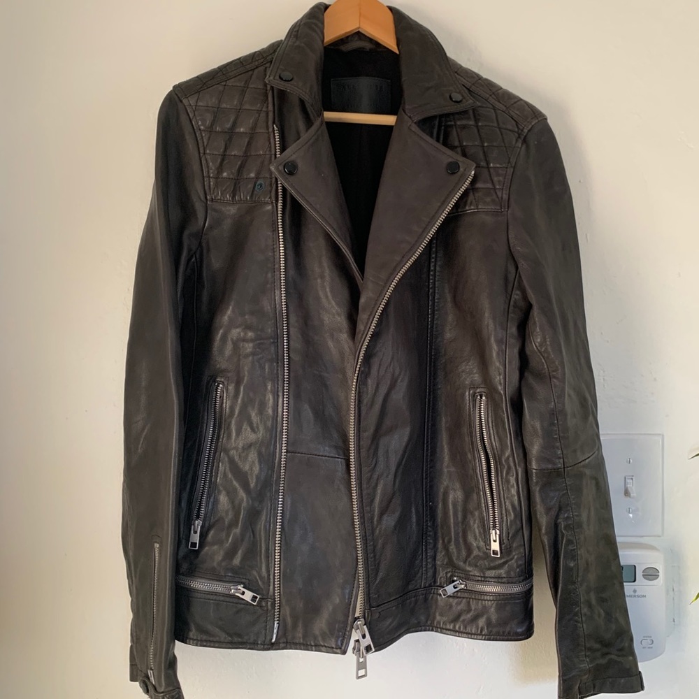 All Saints leather biker jacket